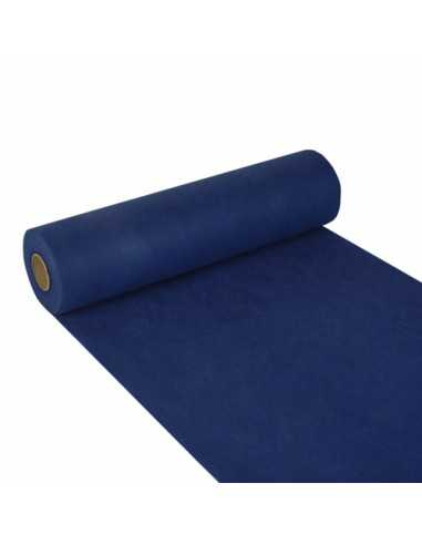 Toalha centro mesa papel aspecto tecido Soft selection 24 m x 40 cm azul escuro