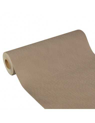 Camino de mesa papel aspecto tela impermeable color gris Soft Selection Plus 24 m x 40 cm
