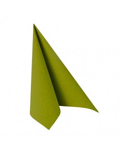 Guardanapos papel aparência tecido cor verde azetona Royal Collection  33 x 33 cm