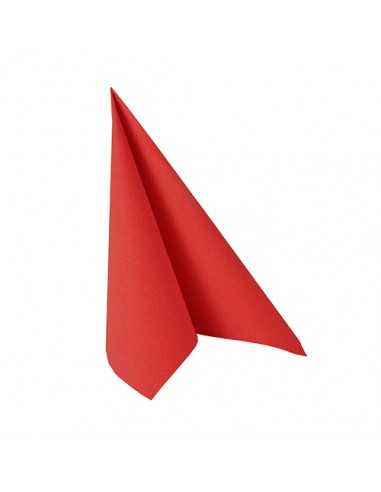 Servilletas papel aspecto tela Royal Collection color rojo 25 x 25cm