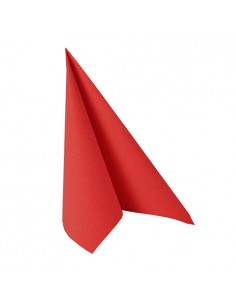 Servilletas papel aspecto tela color rojo Royal Collection 33 x 33 cm