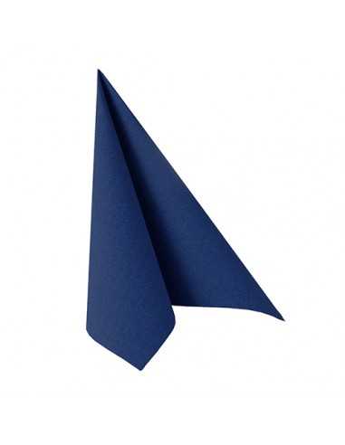 Servilletas papel aspecto tela azul oscuro Royal Collection 33 x 33 cm