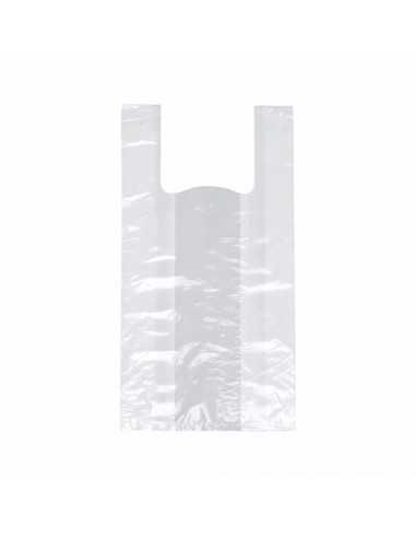 Bolsas de plástico con asas color blanco HDPE 42 x 21 x 13 cm