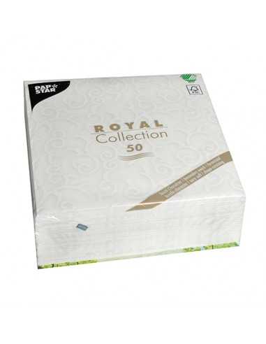 Guardanapos de papel decorados Casali Royal Collection branco 40 x 40 cm