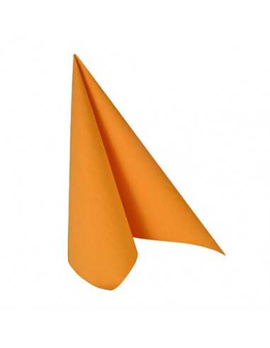 Guardanapos papel aparência tecido cor laranja Royal Collection 33 x 33 cm