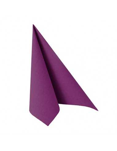Guardanapos papel aparência tecido cor roxo Royal Collection 33 x 33 cm
