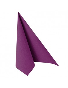 Servilletas papel aspecto tela Royal Collection color morado 40 x 40 cm
