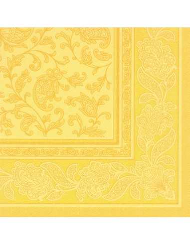 Servilletas papel decoradas Royal Collection color amarillo 40 x 40 cm Ornaments
