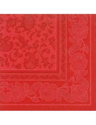 Servilletas papel decoradas Royal Collection color rojo 40 x 40 cm Ornaments