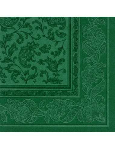 Guardanapos de papel decorados verde escuro Royal Collection 40 x 40 cm Ornaments