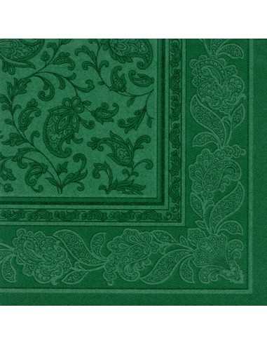 Guardanapos de papel decorados Royal Collection 40 x 40 cm verde escuro "Ornaments"