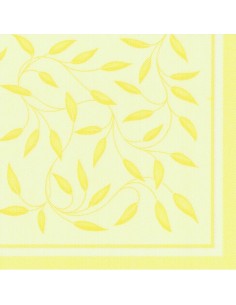 Servilletas de papel decoradas color amarillo Royal Collection 40 x 40 cm New Mediterran