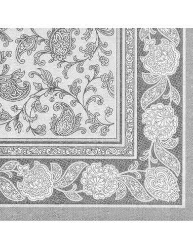 Servilletas papel decoradas Royal Collection color gris 40 x 40 cm Ornaments