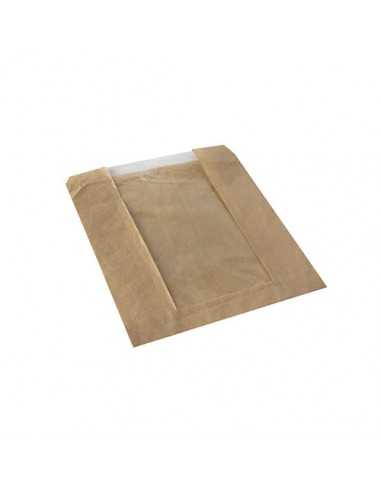 Sacos de padaria papel kraft com janela ecológica 18 x 21cm Pure