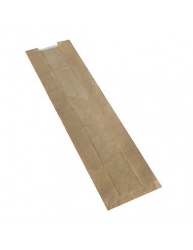 Bolsas barra de pan papel marrón ventana PLA compostables Pure