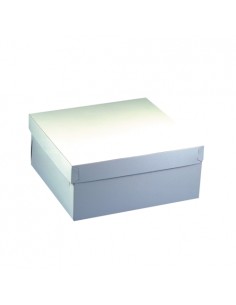 Cajas tarta cartón blanco cuadradas 30 x 30 x 13 cm