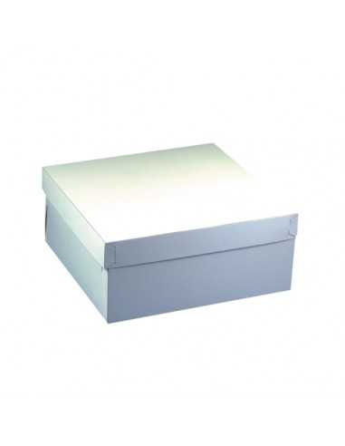 Caixas para bolos com tampa cartão branco 30 x 30 cm