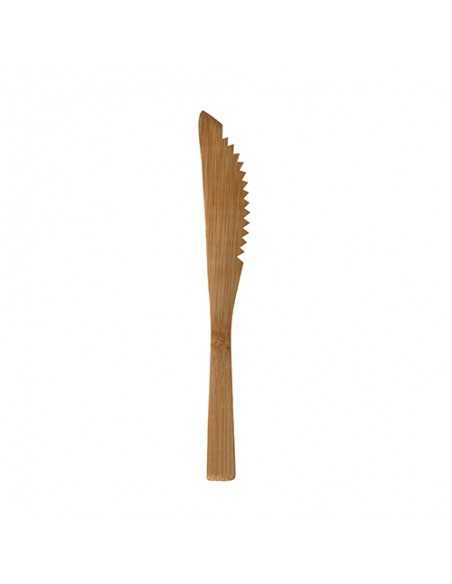 Cuchillos de madera de bambú desechables Pure 16 cm