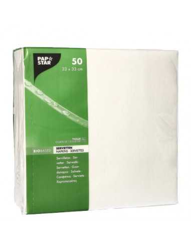 Guardanapos de papel cor Branco 2 Folha 33 x 33 cm