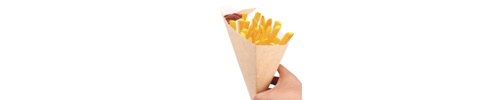 Cones de papel para frito