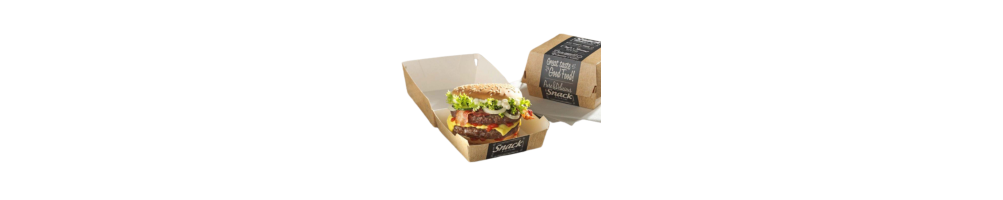 Cajas para hamburguesas y bocadillos biodegradables