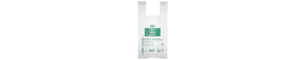 Bolsas camiseta film biodegradable para comercio
