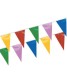 Grinaldas de papel e bandeirolas para decoração de festa